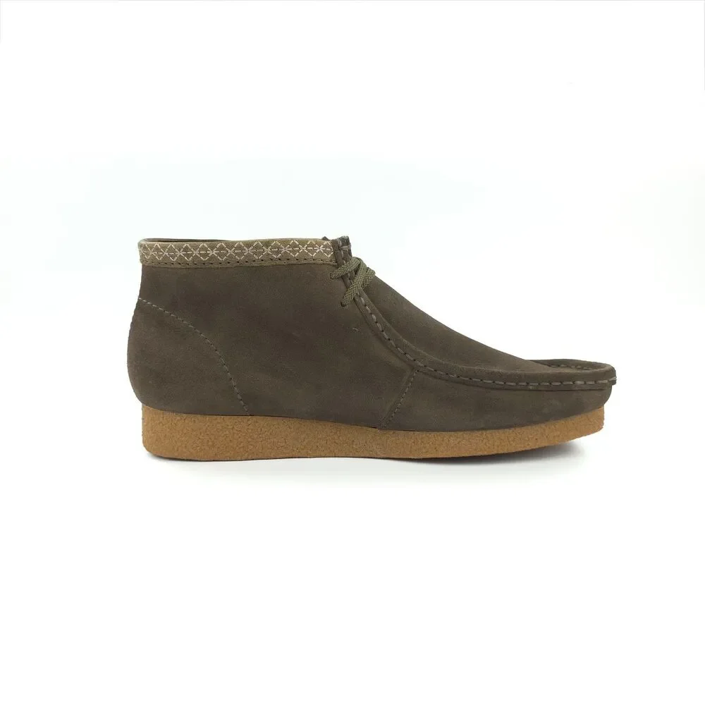 NEW Clarks Wallabee Suede Moccasin Shoes Western Boho Indie Hipster Cowboy 11.5